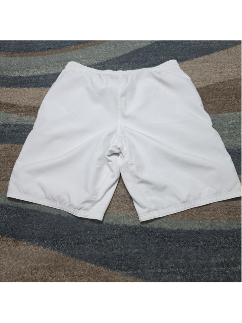 Nike Reversible Shorts Mens M Fit Dry White Tennis Grid Athletic Training Vintag - Picture 5 of 9